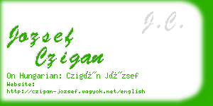 jozsef czigan business card